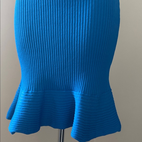 PARKER Lynn Ruffle Skirt Knit Dress Women's Size XS Blue - Picture 9 of 16